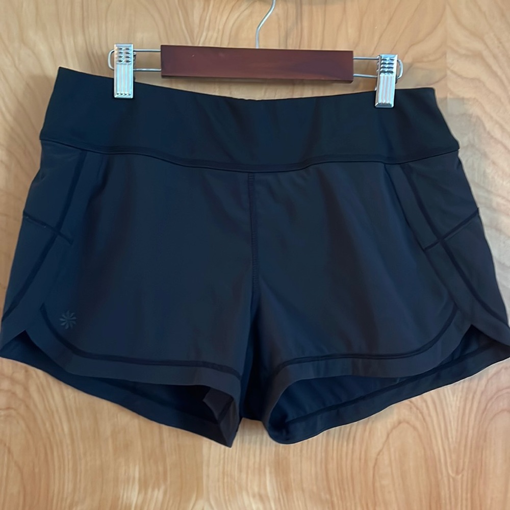 Athleta Lined Running Shorts Black Size S - Picture 1 of 5